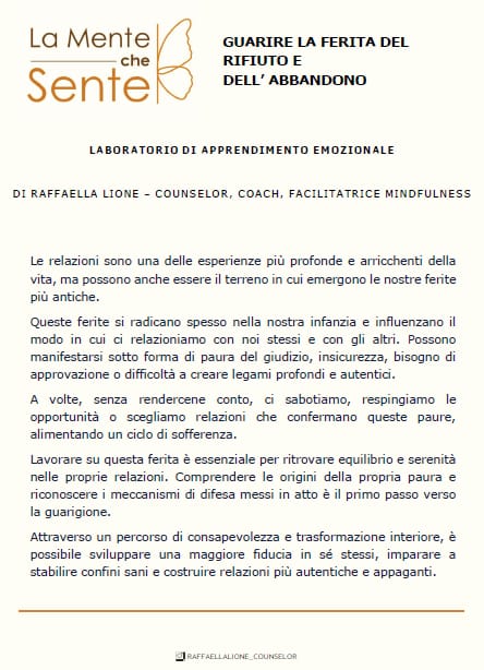 Guarire la ferita del rifiuto e dell'abbandono