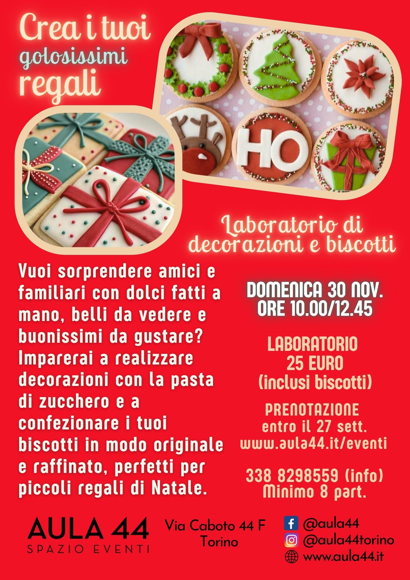 CREA I TUOI REGALI GOLOSI! LABORATORIO DI DECORAZIONI BISCOTTI