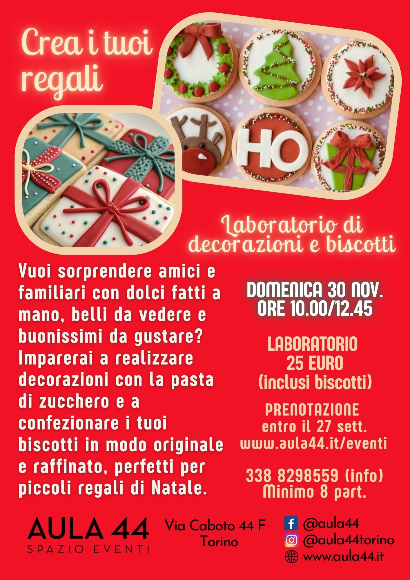 CREA I TUOI REGALI GOLOSI! LABORATORIO DI DECORAZIONI BISCOTTI