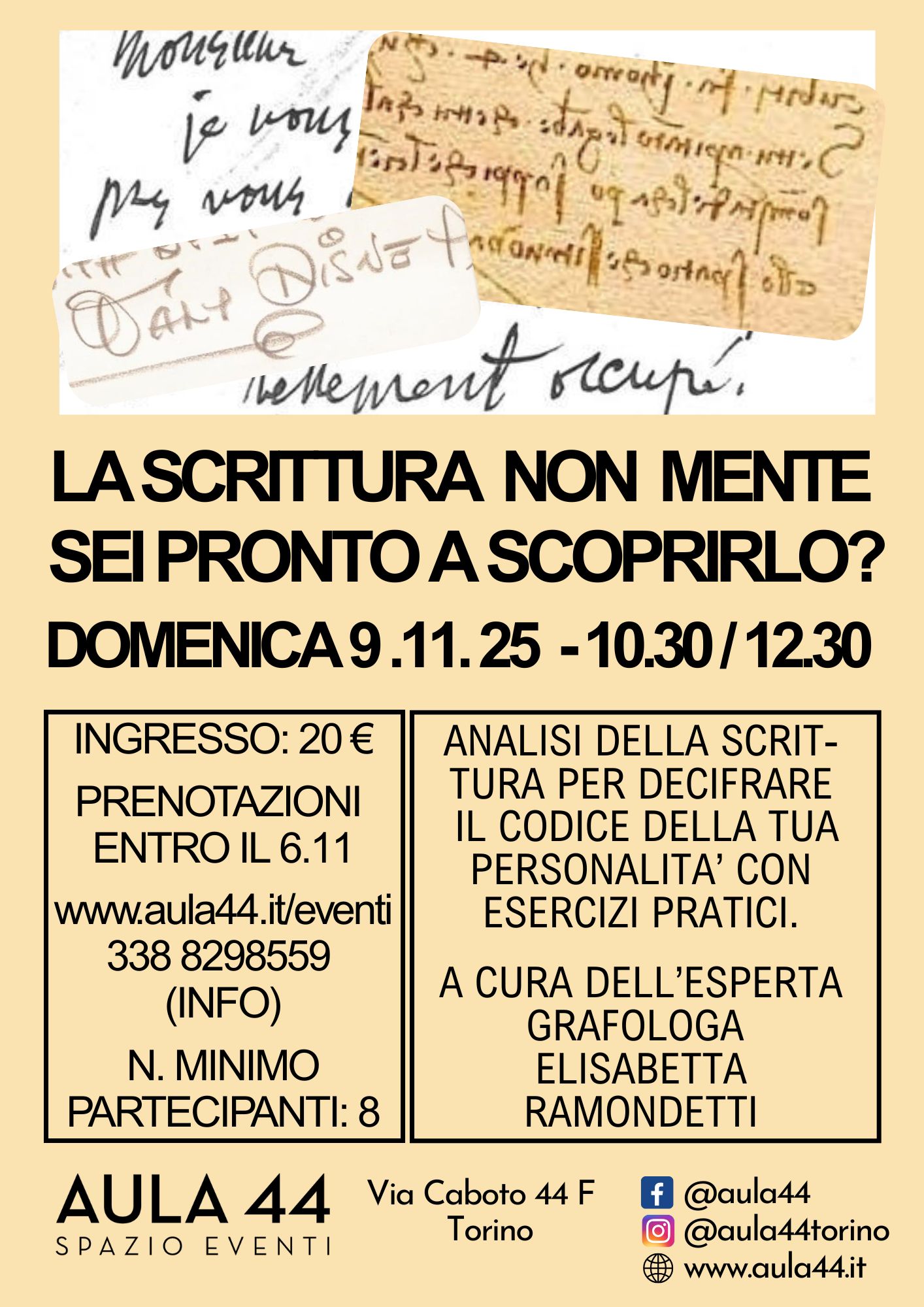 LA SCRITTURA NON MENTE: SEI PRONTO A SCOPRIRLO ?