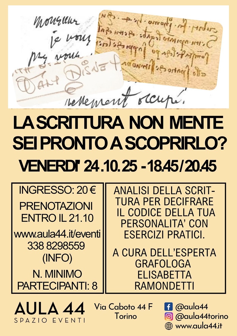 LA SCRITTURA NON MENTE: SEI PRONTO A SCOPRIRLO ?